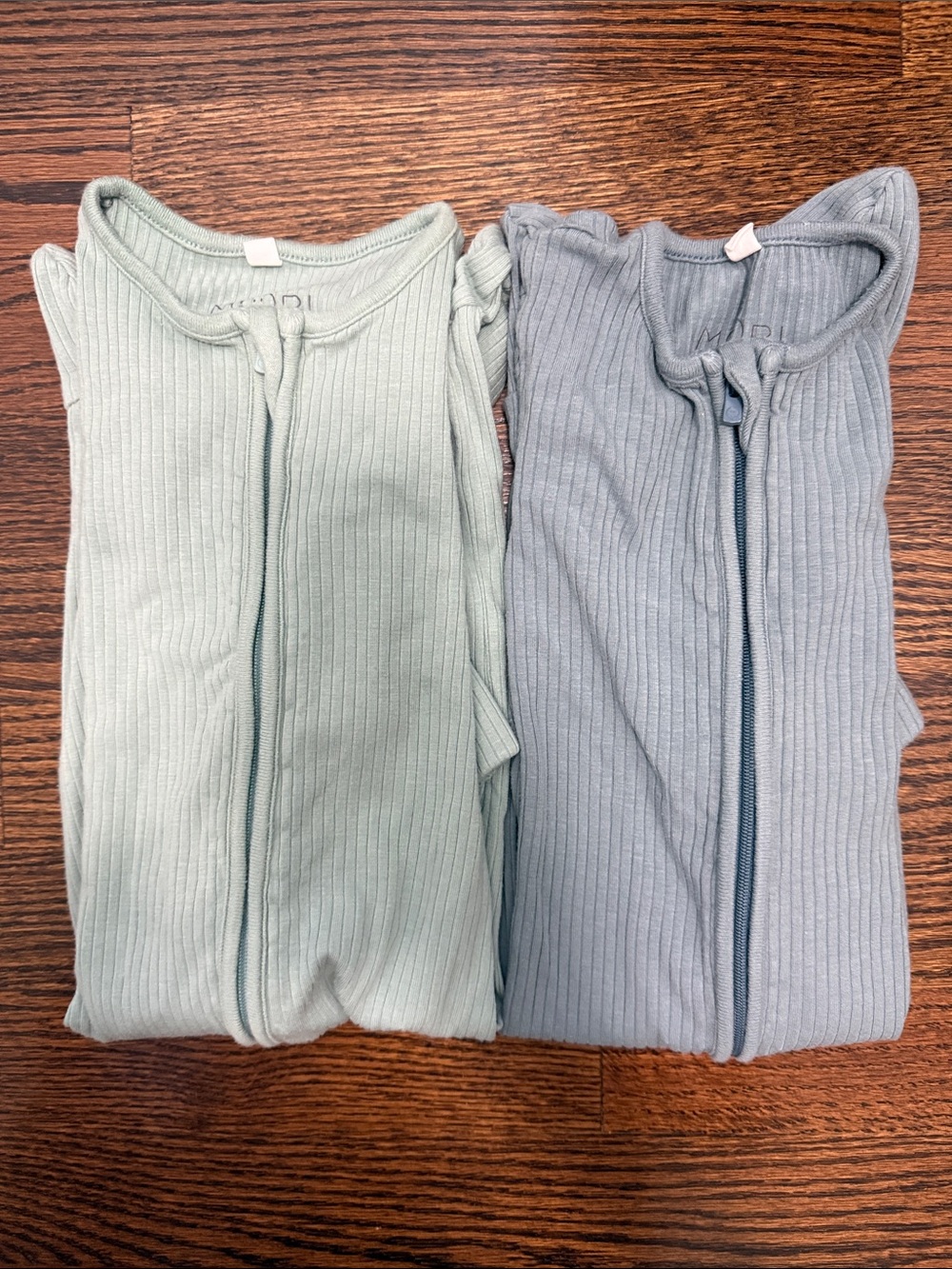 Bundle Mori Ribbed Clever Zip Footie Pajamas